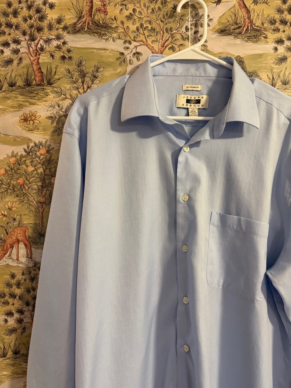 Joseph Abboud Men's Light Blue Point-Collar Dress Shirt - Picture 2 of 10